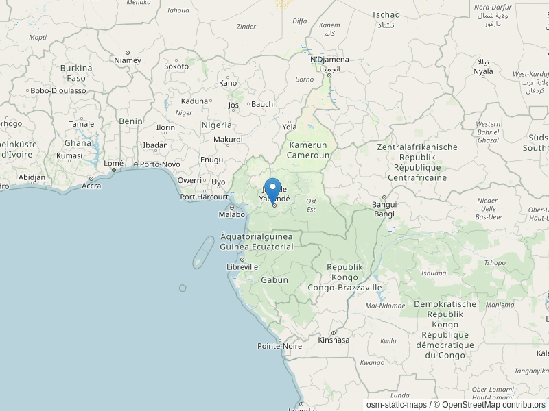 Capture d'écran de la carte avec le repère géographique du site du DAAD